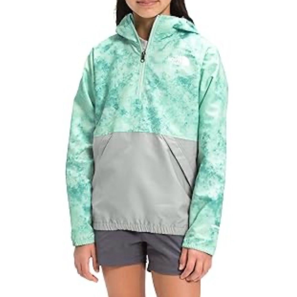 The North Face Packable Wind Jacket Misty Jade Youth Size XS / 6 New NWT